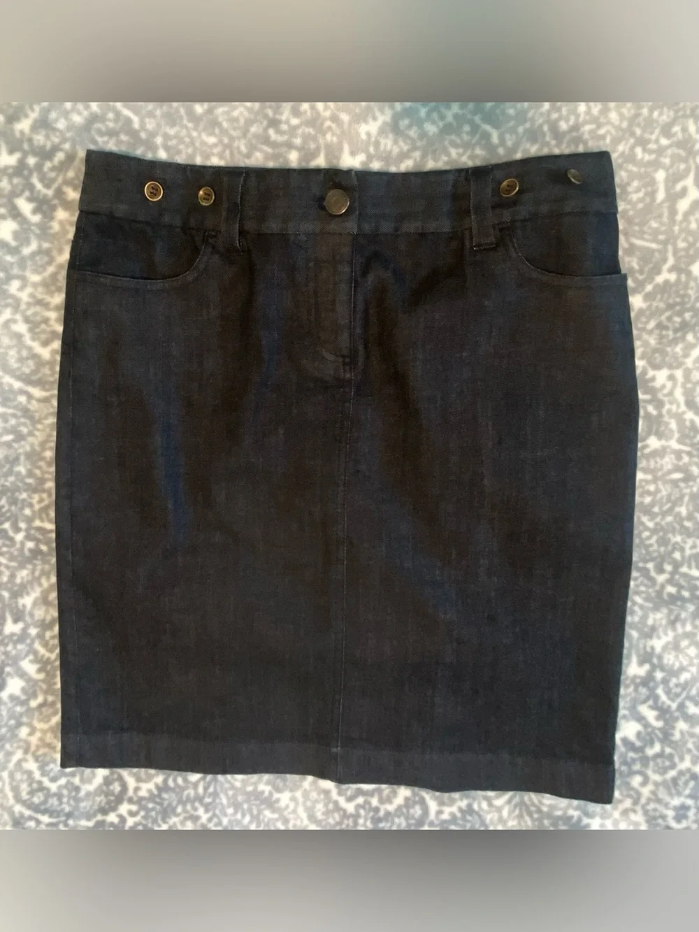 J. Crew Dark Blue Denim Pencil Skirt